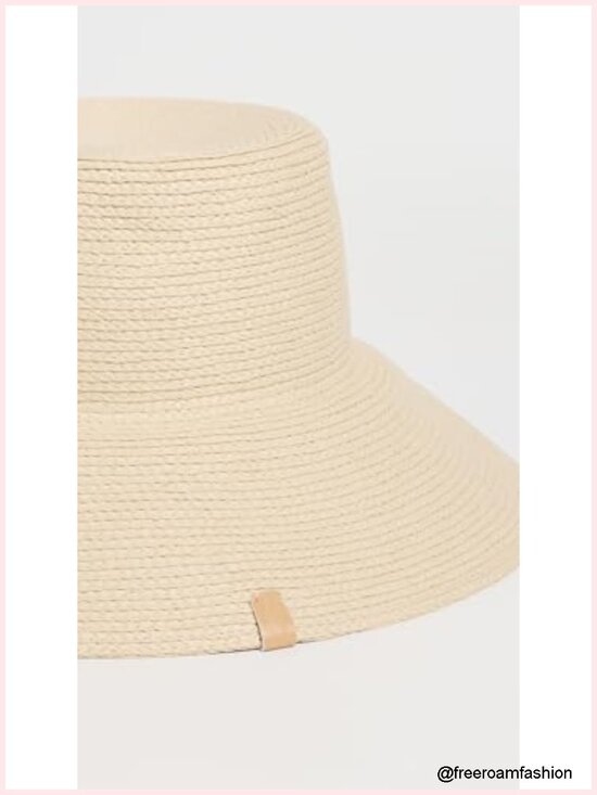 Raffia Bucket Hat with Sun Protection, Packable